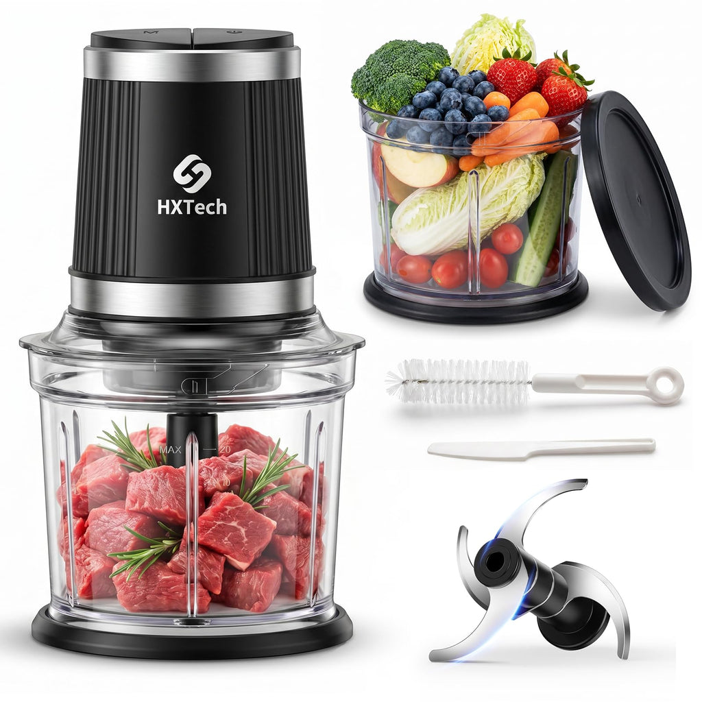 4 Cup 2-Speed Electric Food Processor Set with 2 Bowls Q79778
