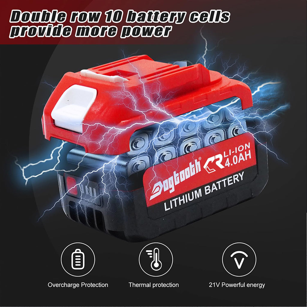21V Cordless Drill Driver Electric Screwdriver Set with 2 Batteries and Charger Q166683