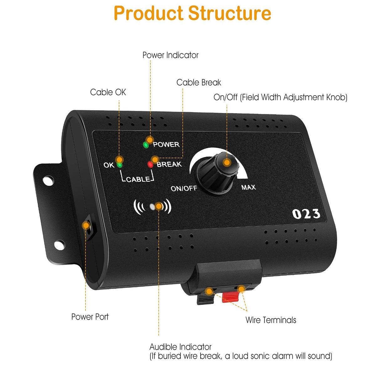 Electric Dog Fence System with 2 Collars Q877