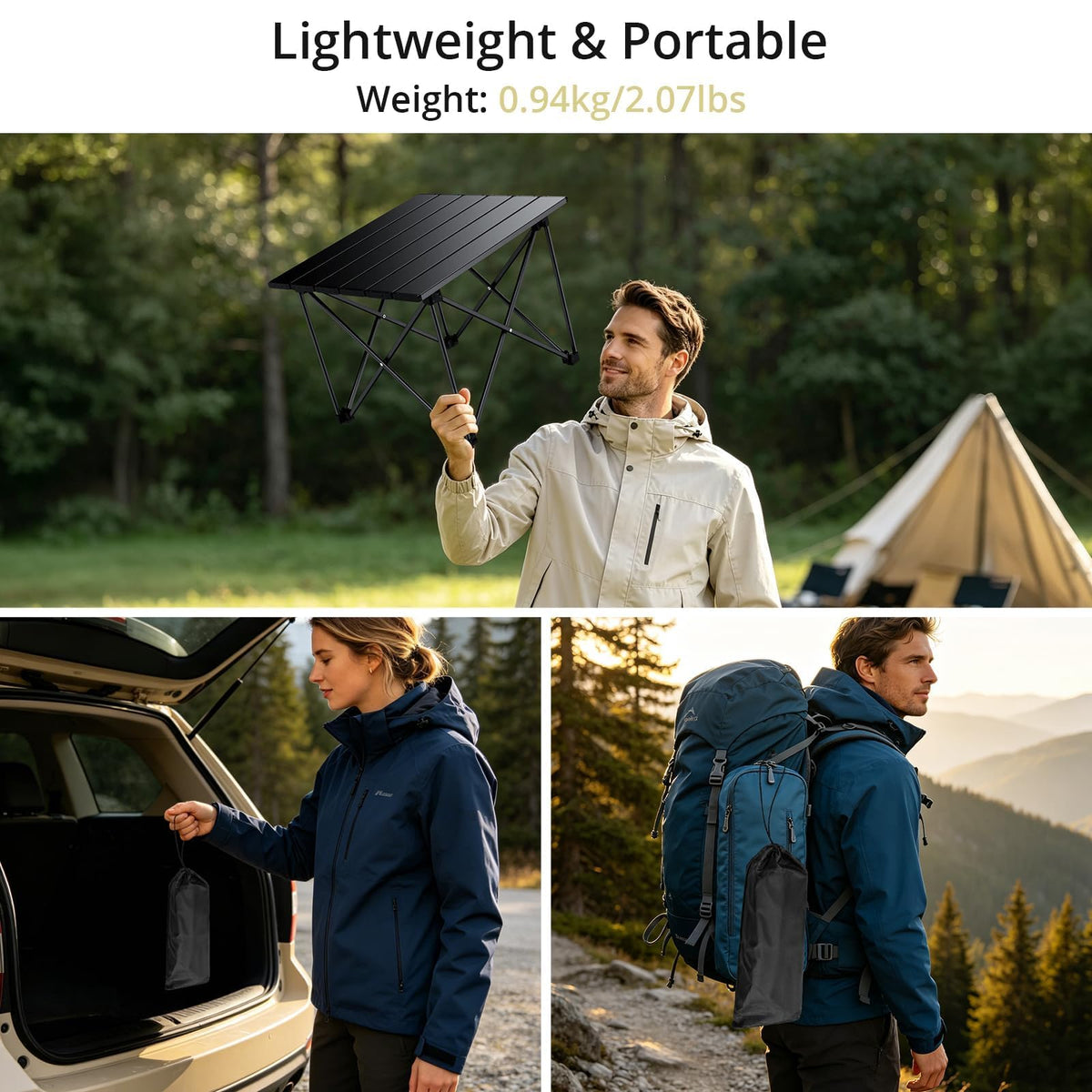 Small Ultralight Aluminum Folding Camping Table I437755