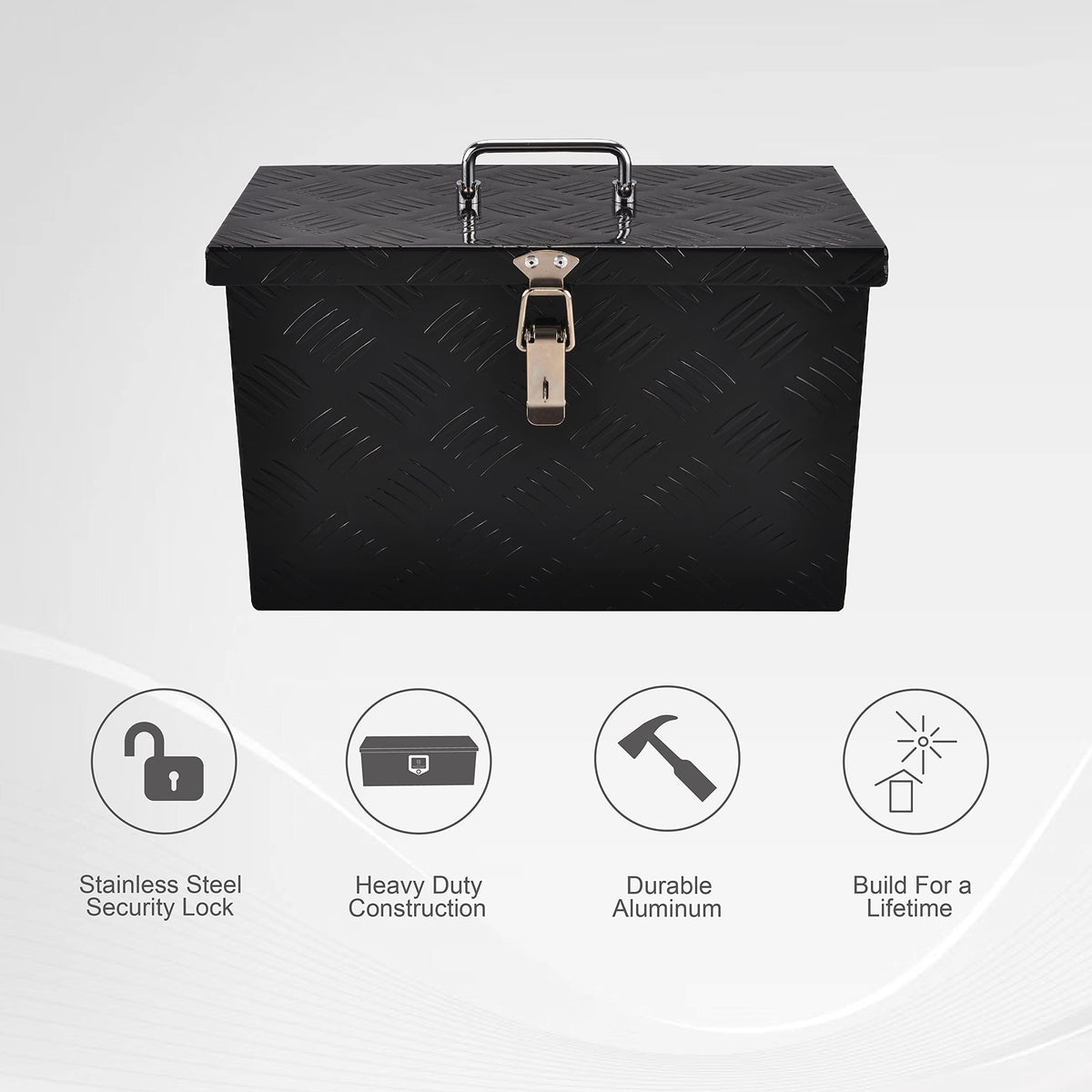 16 Inch Aluminum Truck Bed Tool Box Black M752