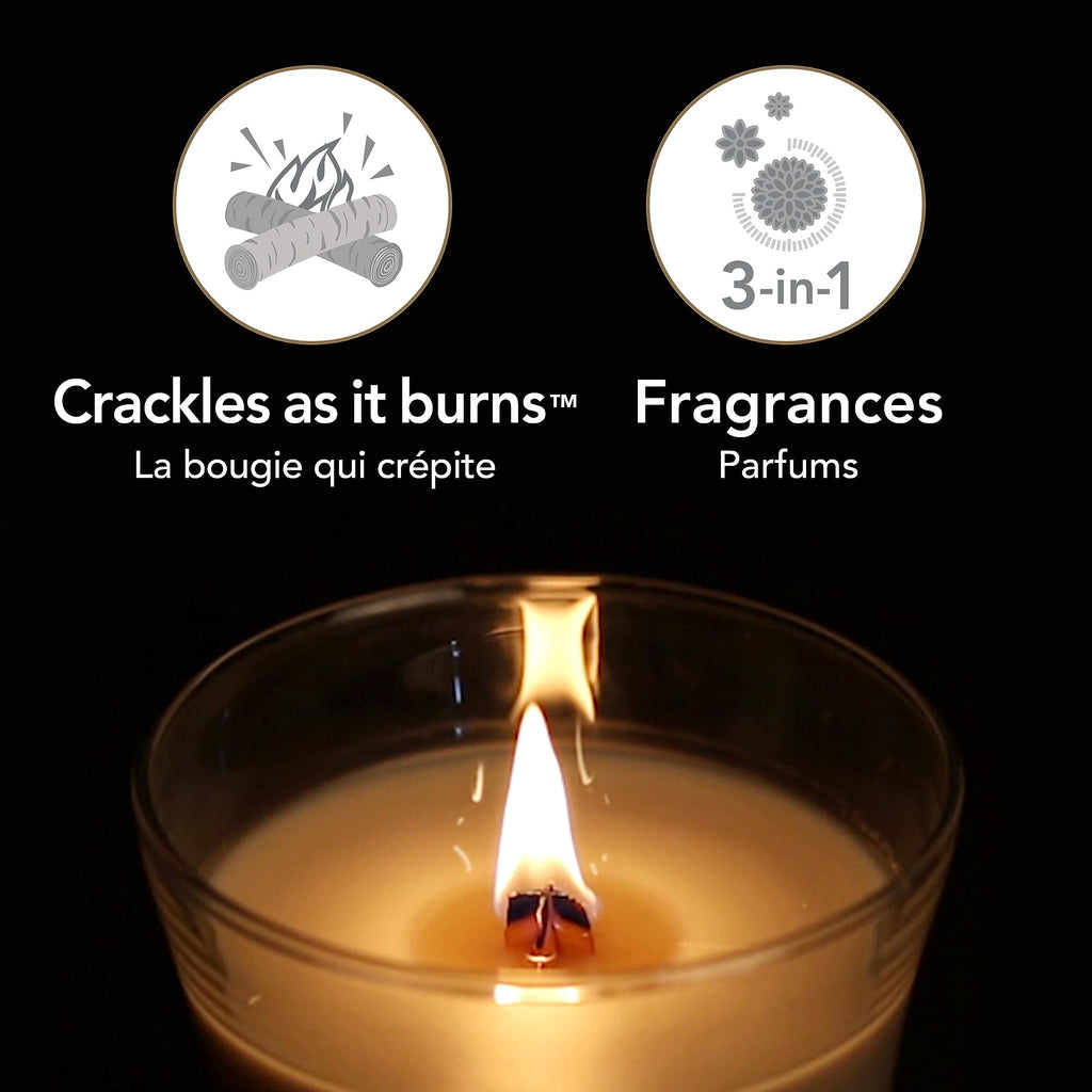 Scented Trilogy Candle with Crackling Wick B169899