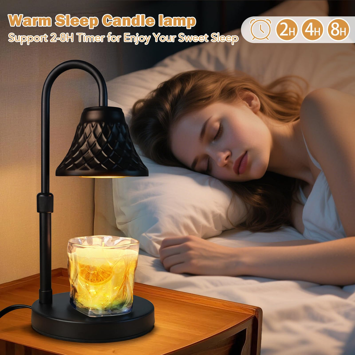 Adjustable Candle Warmer Lamp with Timer V780429