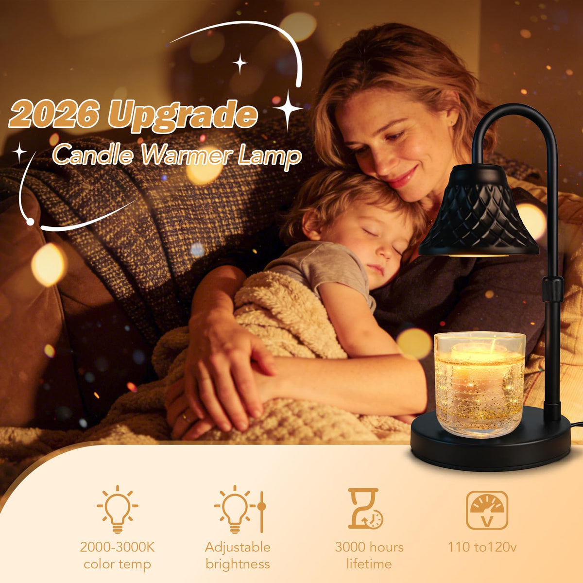 Adjustable Candle Warmer Lamp with Timer V780429