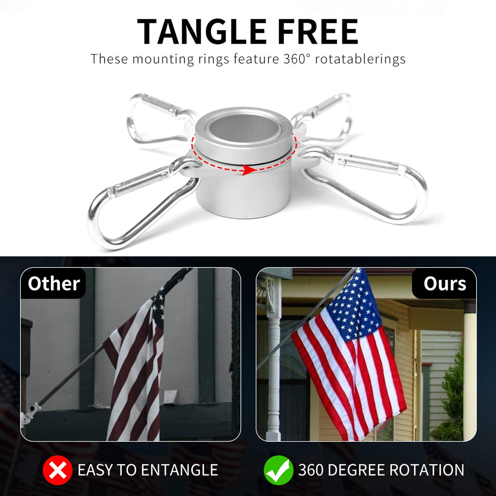 6 Ft Stainless Steel Flag Pole Kit with 3x5 Ft Nylon Flag Q999991