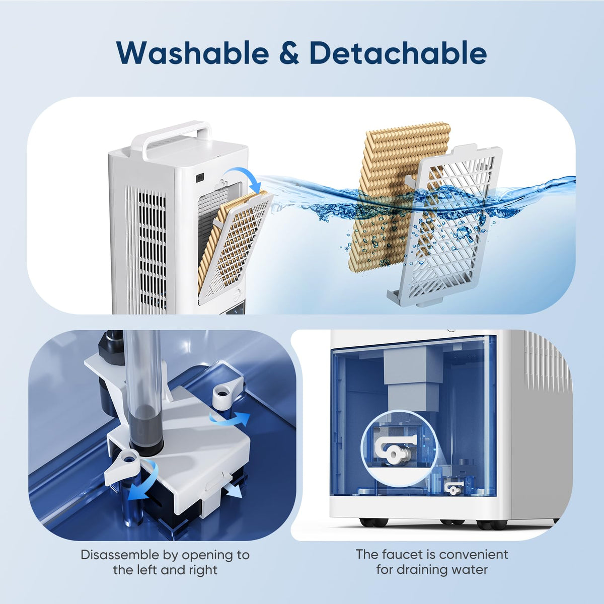 Portable 4-IN-1 Evaporative Air Cooler 3-Gal C2387