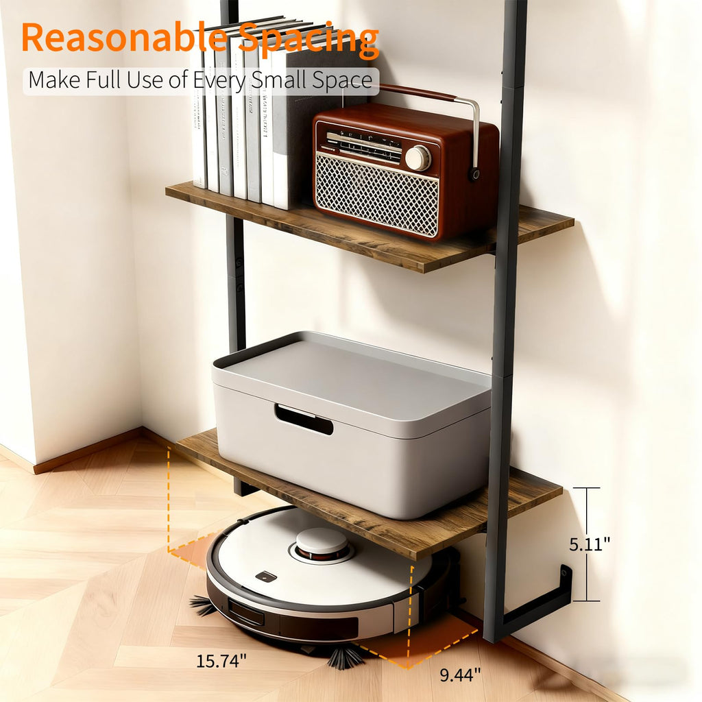 5 Tier Wall Mounted Bookshelf E320
