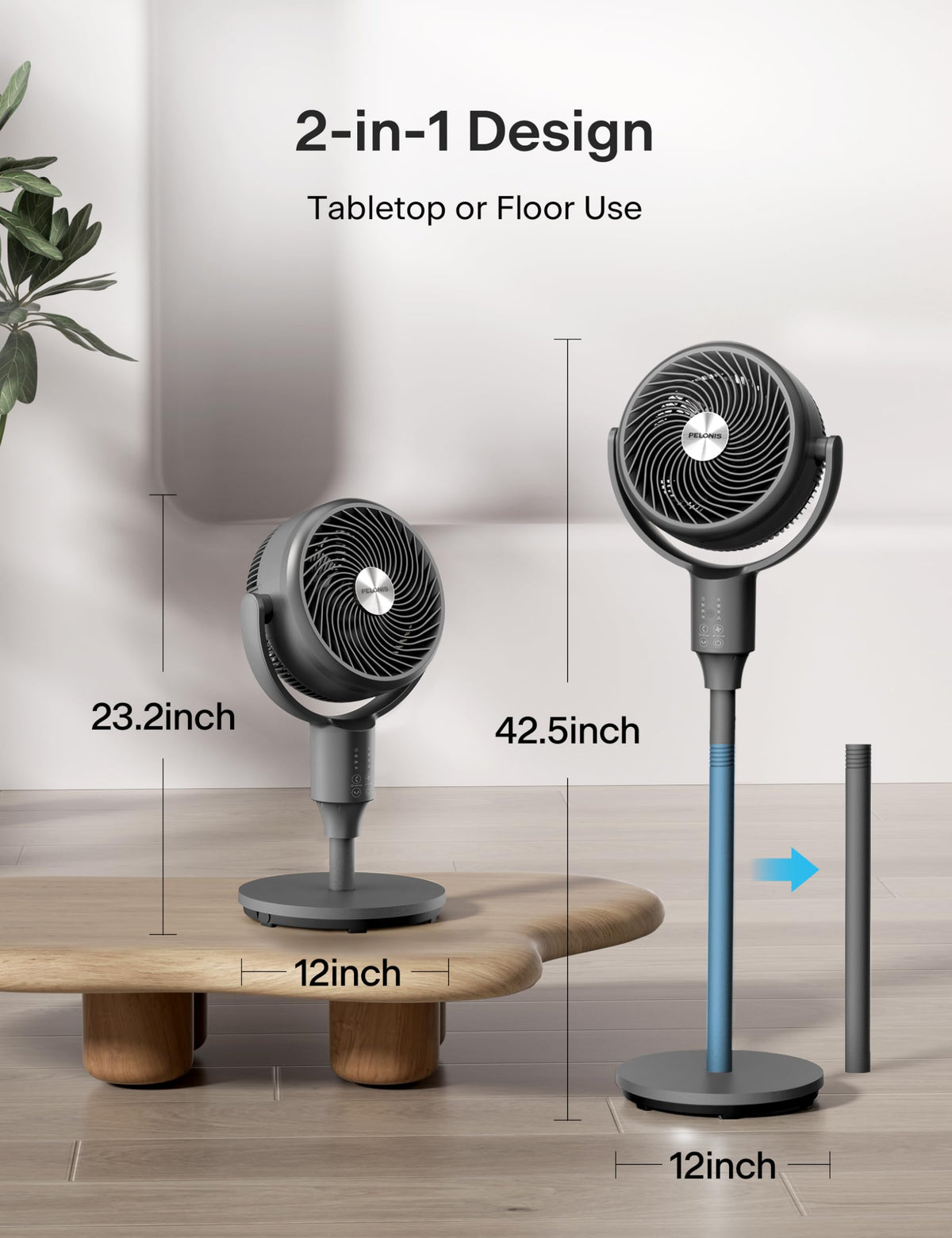 Grey Pedestal Fan L58206