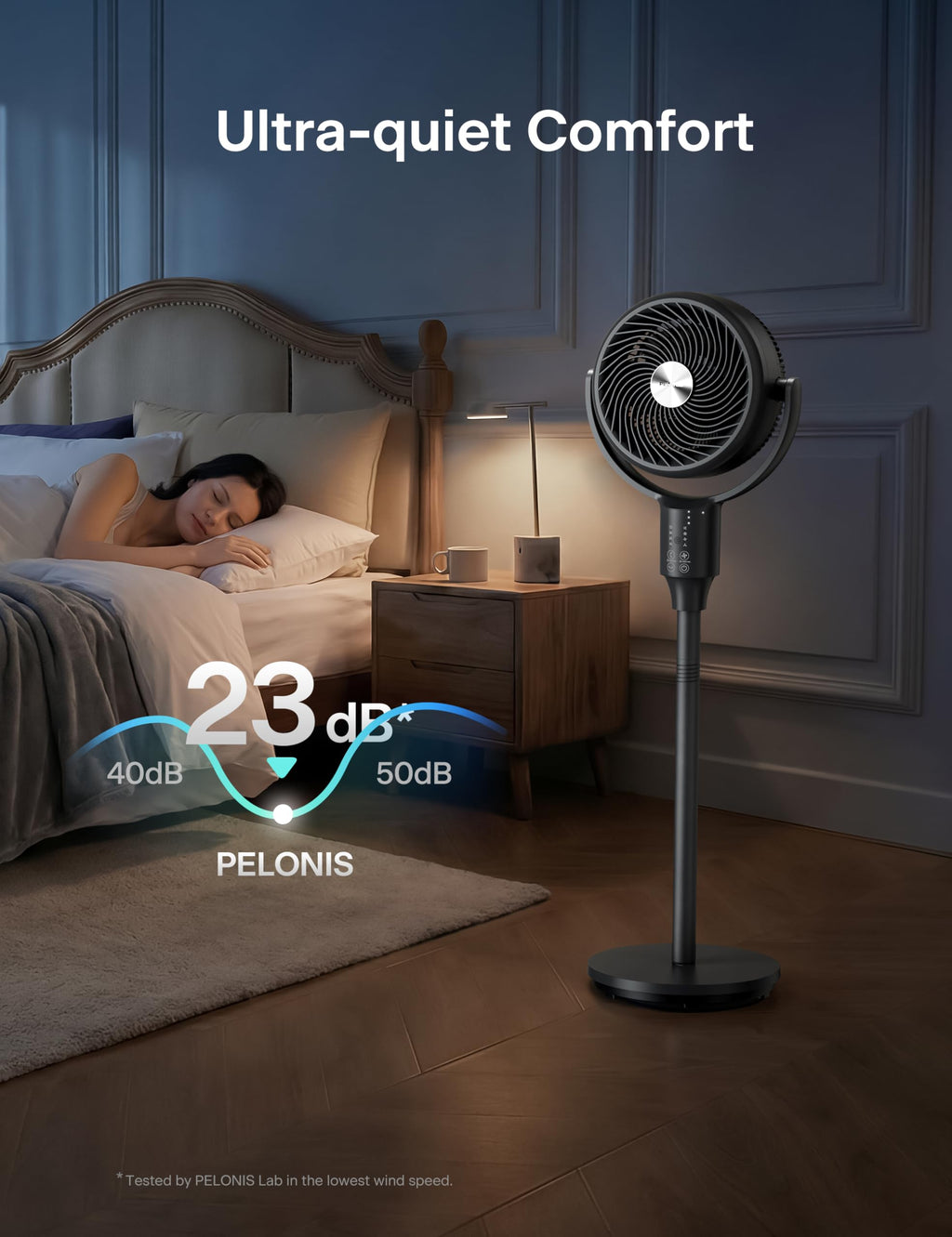 Grey Air Circulator Fan with Remote O3363