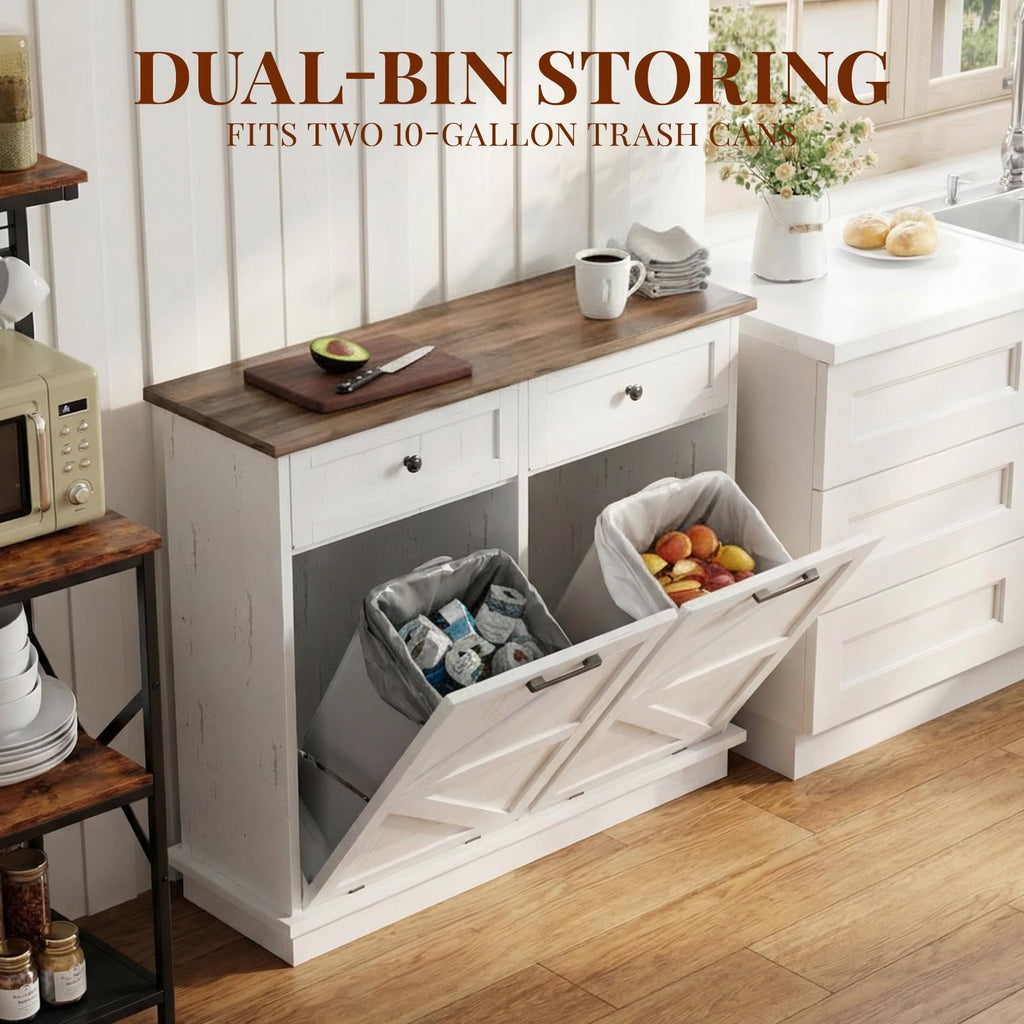 Double 10-Gal Tilt Out Trash Cabinet H271681