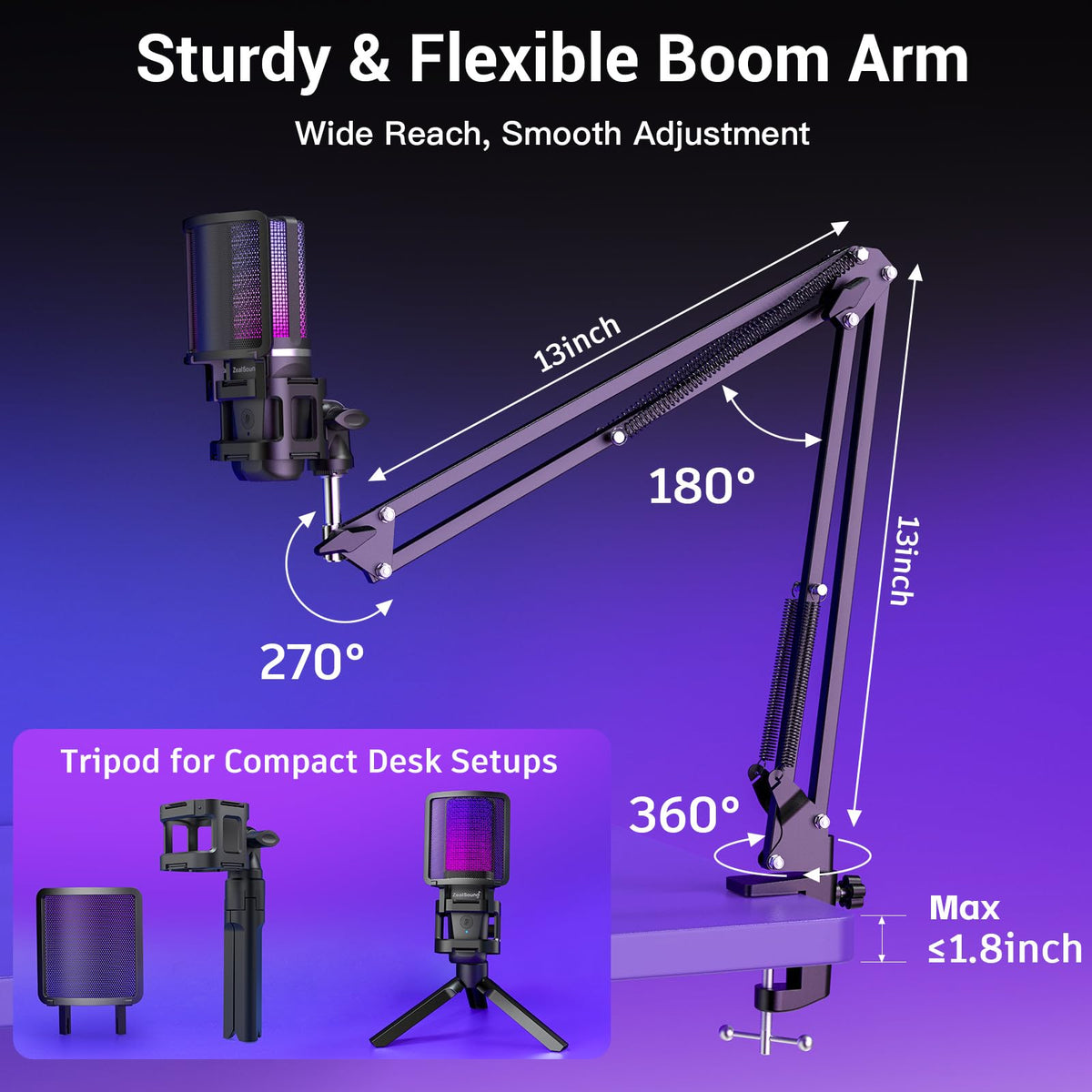 USB Microphone with Noise Reduction D7491