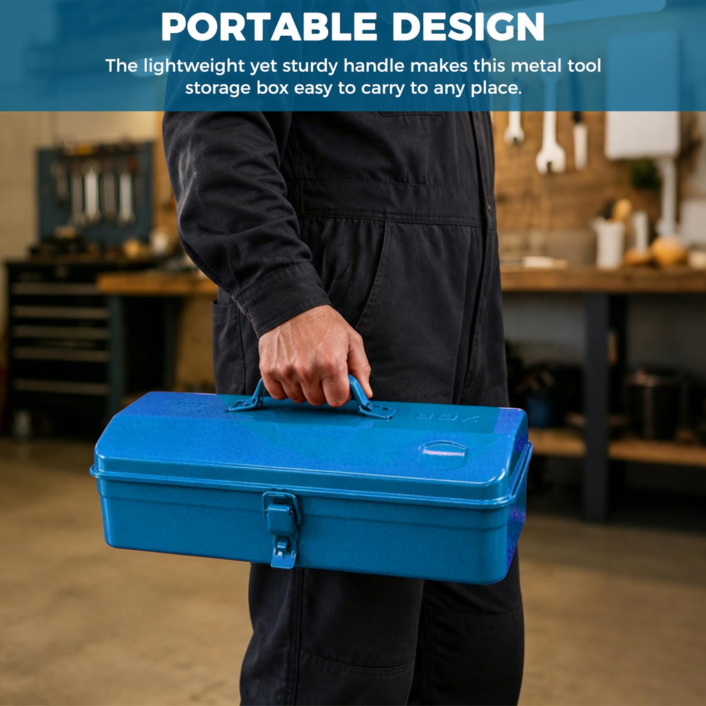 14.6" Metal Tool Box with Lock M13630