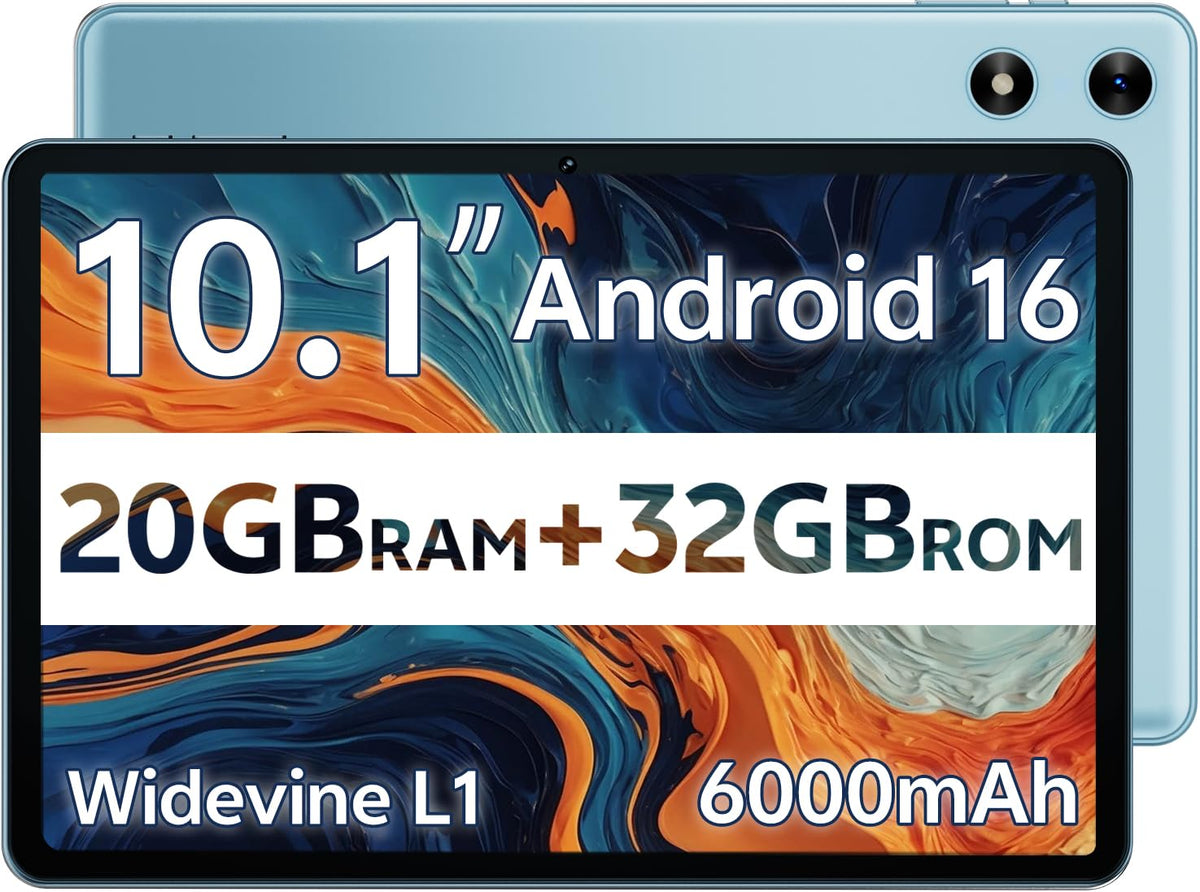 Android Tablet 10 Inch 20GB RAM 32GB Storage Blue R2562