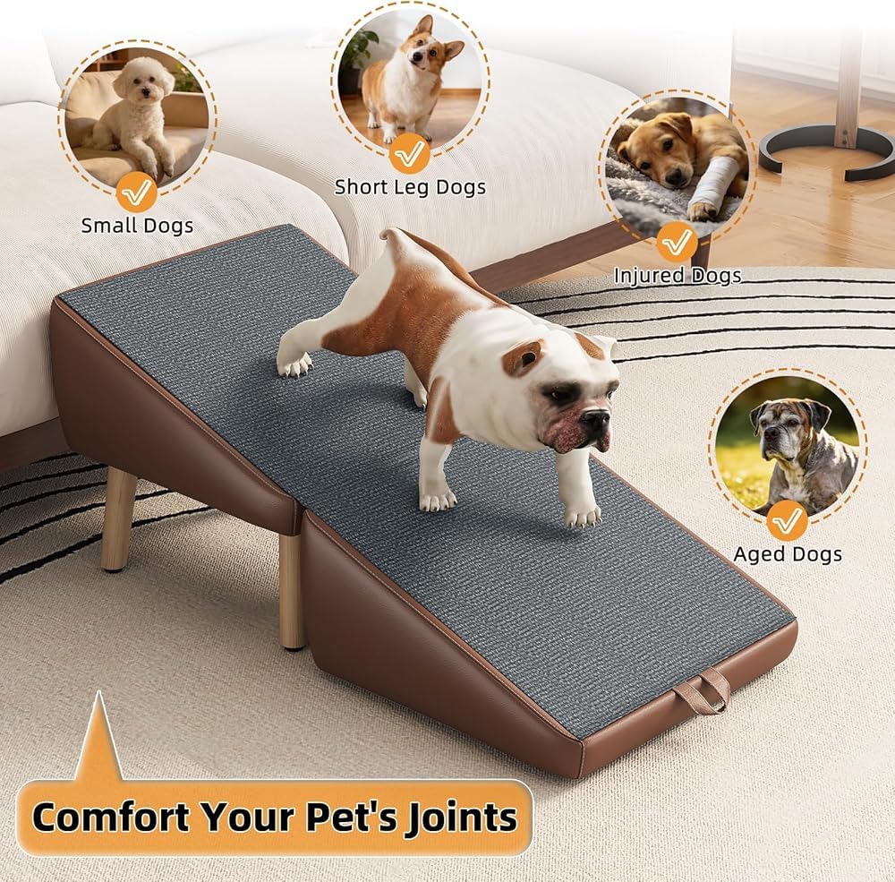 Foldable 2-in-1 Pet Ottoman Dog Safety Ramp B34493
