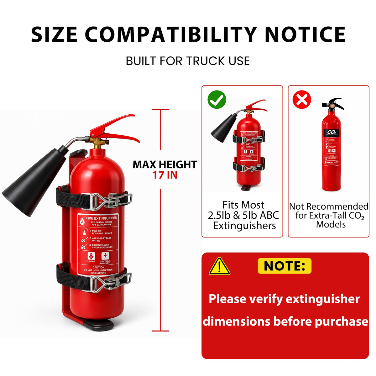 Fire Extinguisher Mount Bracket for 2.5&5lb V43061