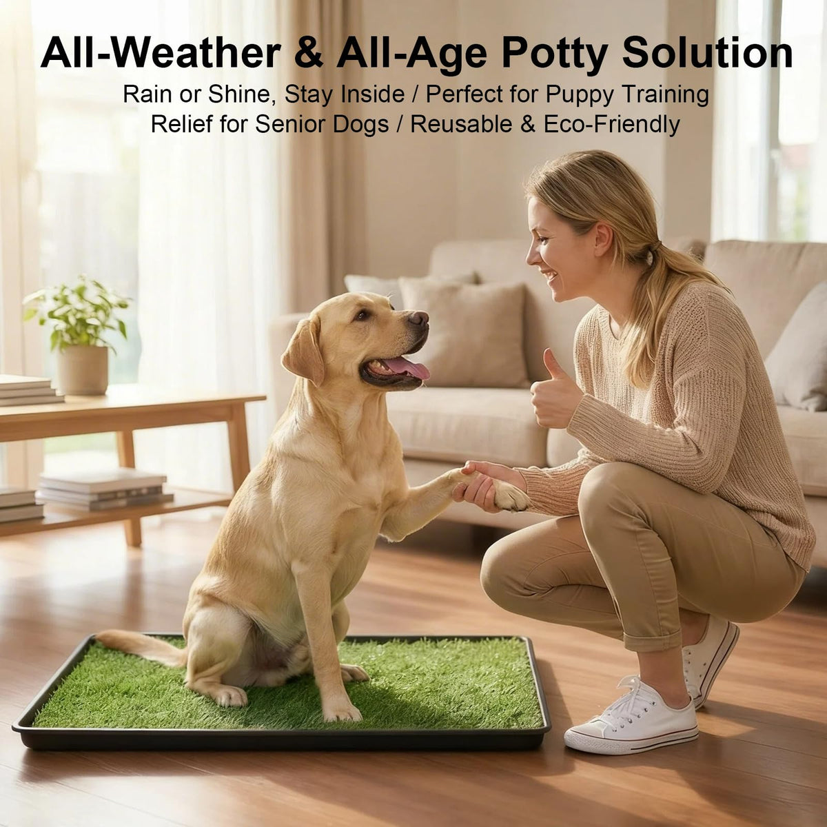 35"x23" Large Dog Grass Pad with Tray P785539