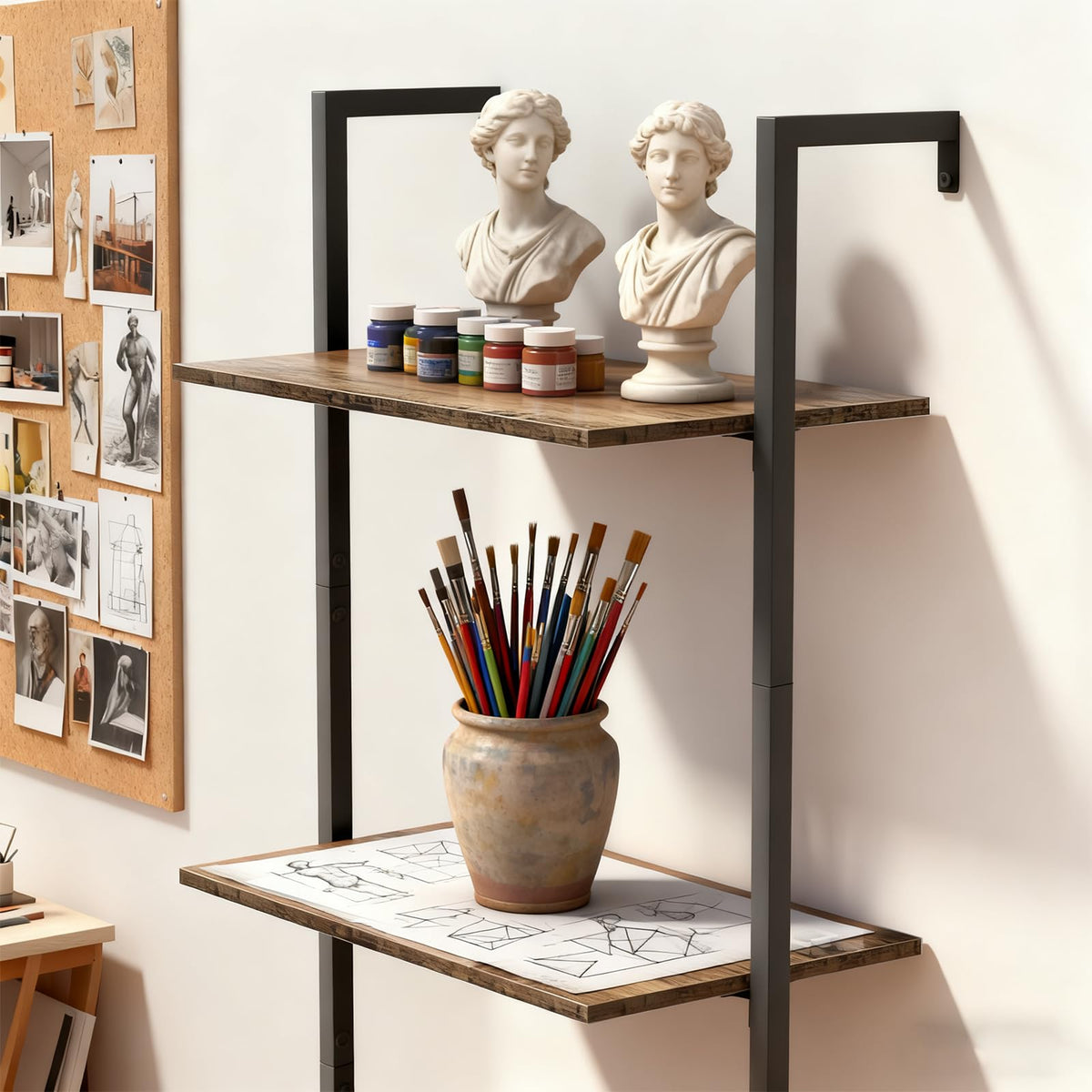 5 Tier Wall Mounted Bookshelf E320
