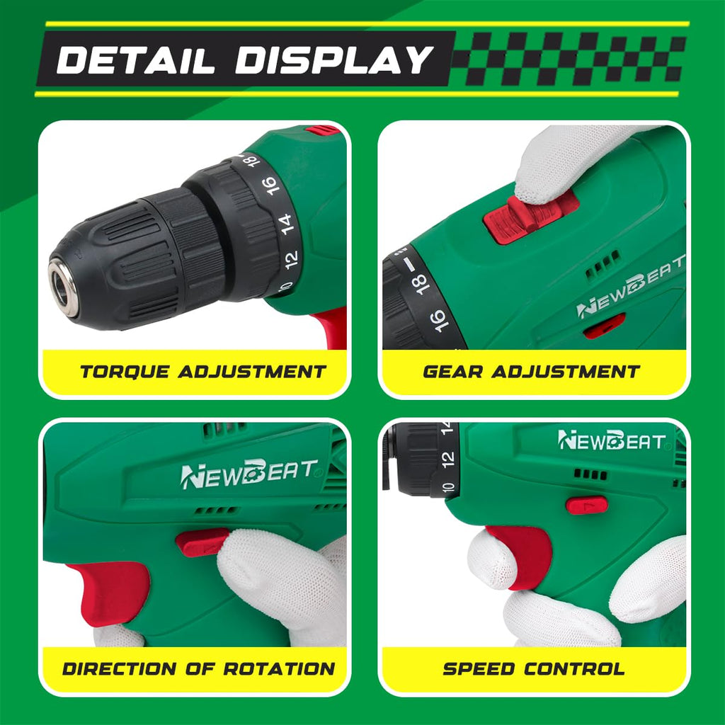 Cordless Drill Set 12V with Battery and Charger A28905