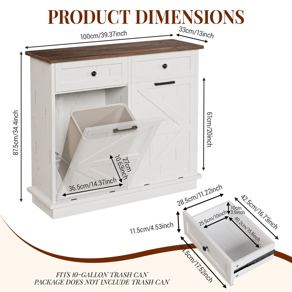 Double 10-Gal Tilt Out Trash Cabinet H271681
