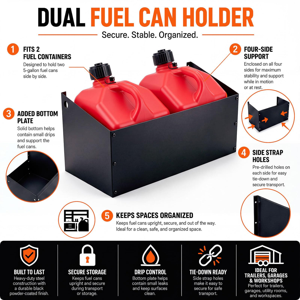 5 Gallon Gas Can Holder G264