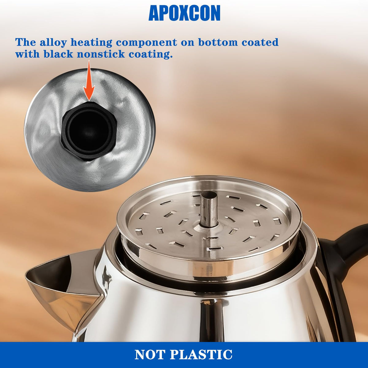Electric Stainless Steel Coffee Percolator 10 Cup T70506