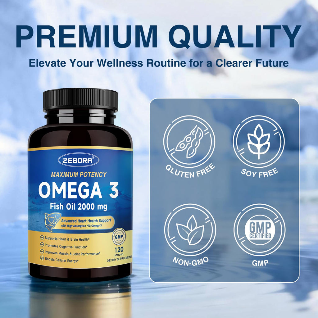 Omega 3 Fish Oil 2000mg 120 Softgels K7489