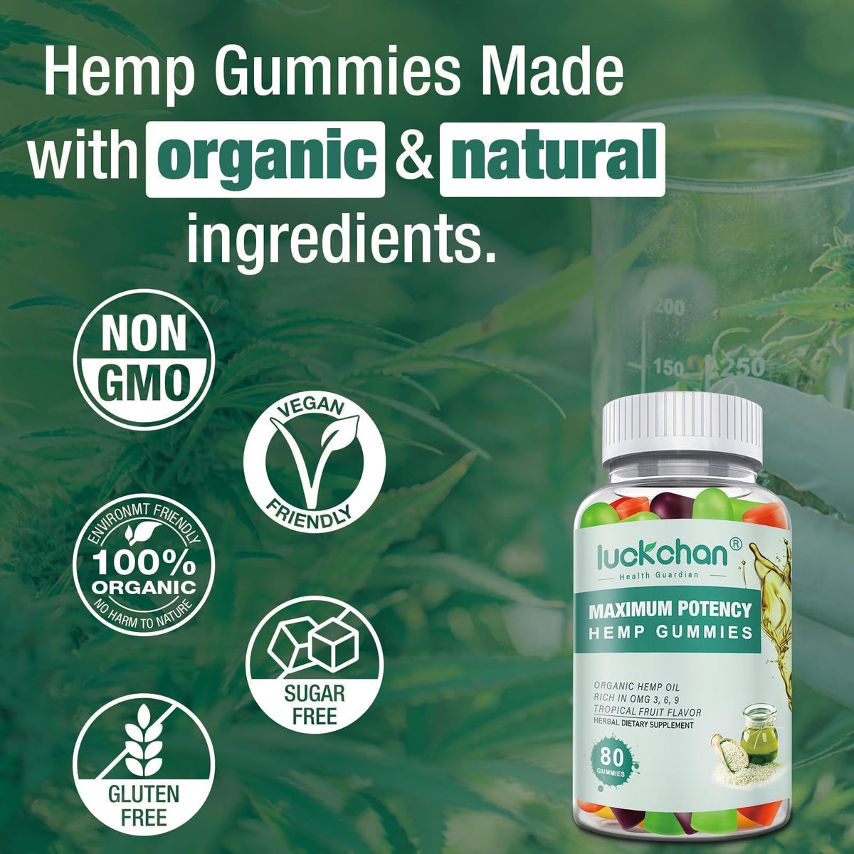 Hemp Gummies High Potency Organic U4742
