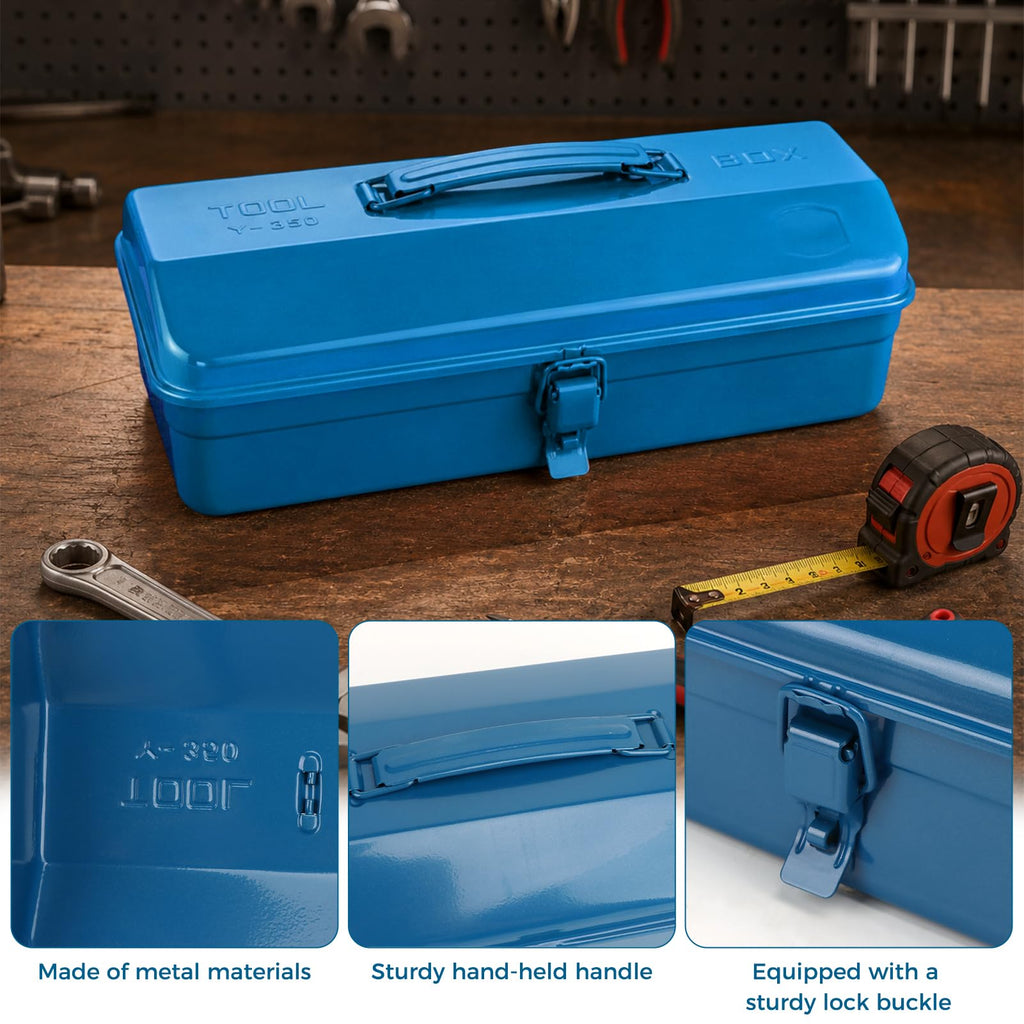 14.6" Metal Tool Box with Lock M13630