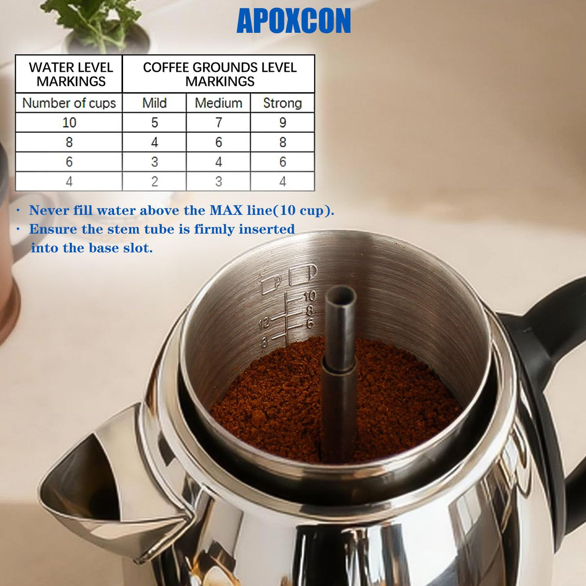 Electric Stainless Steel Coffee Percolator 10 Cup T70506