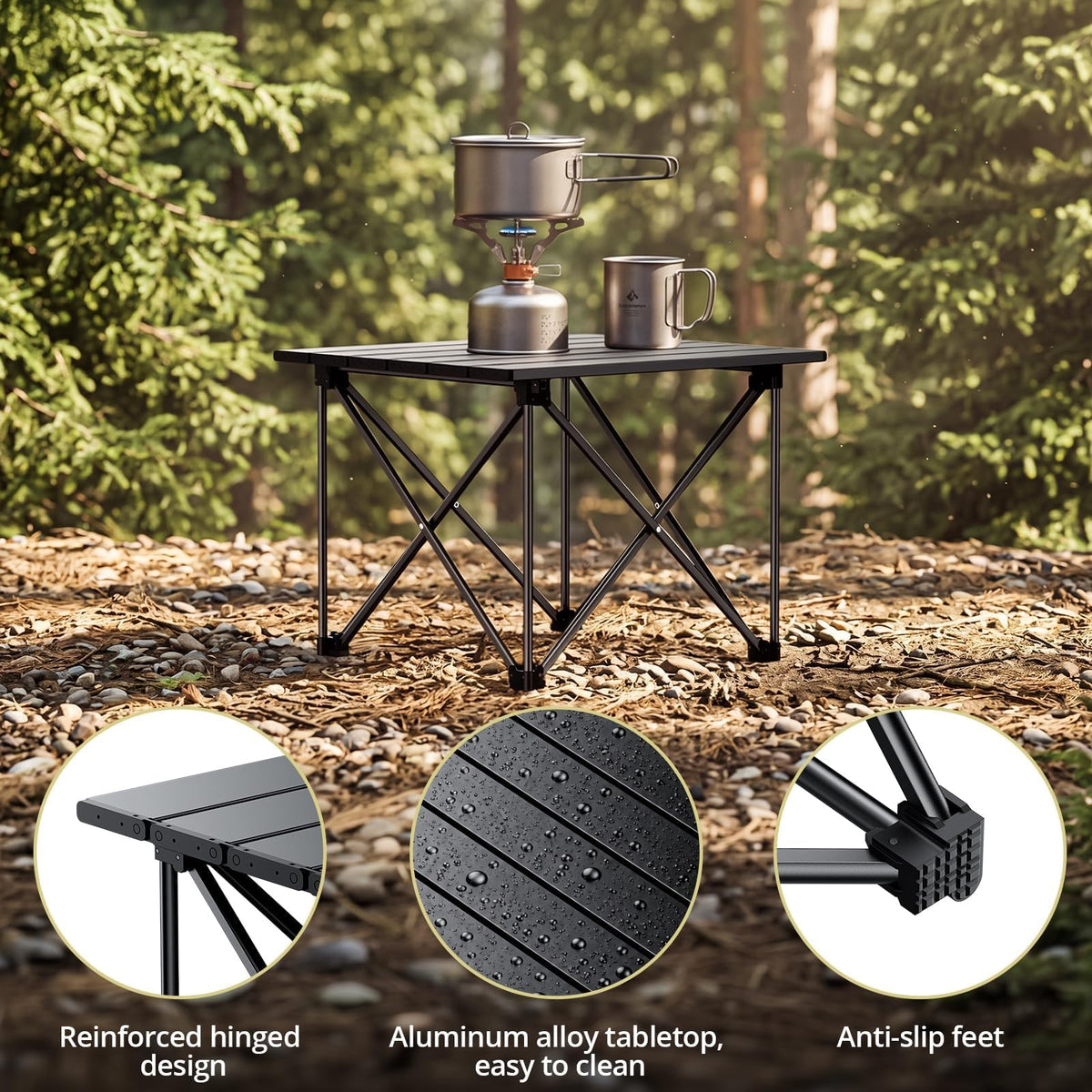 Small Ultralight Aluminum Folding Camping Table I437755