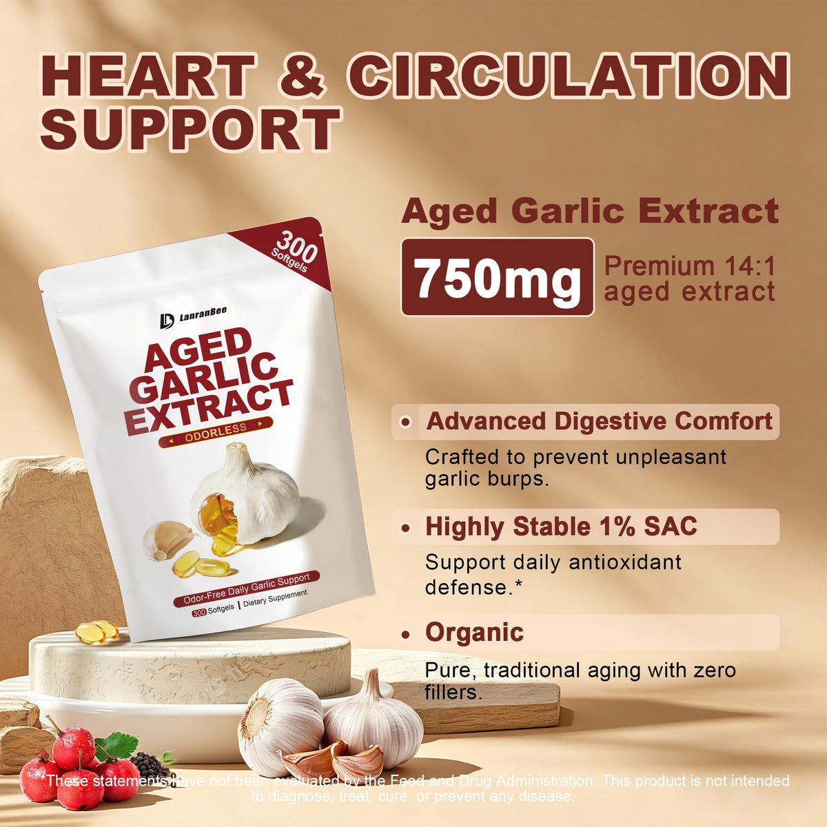 Aged Garlic Extract 750mg Softgels H3837