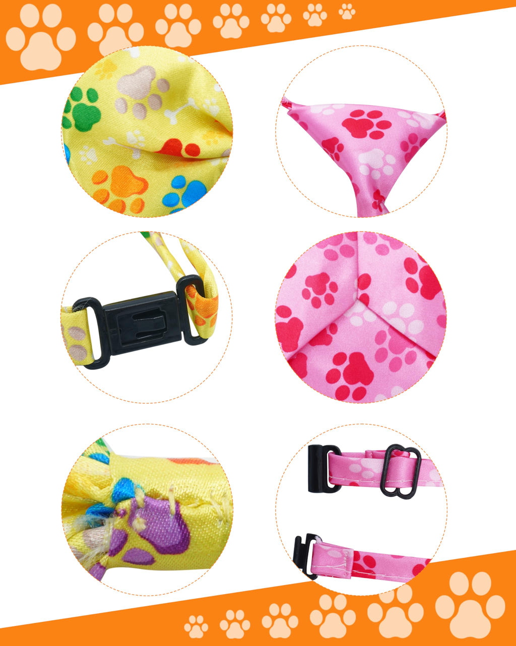 60 Pack Paw Print Dog Bowties and Ties V567506