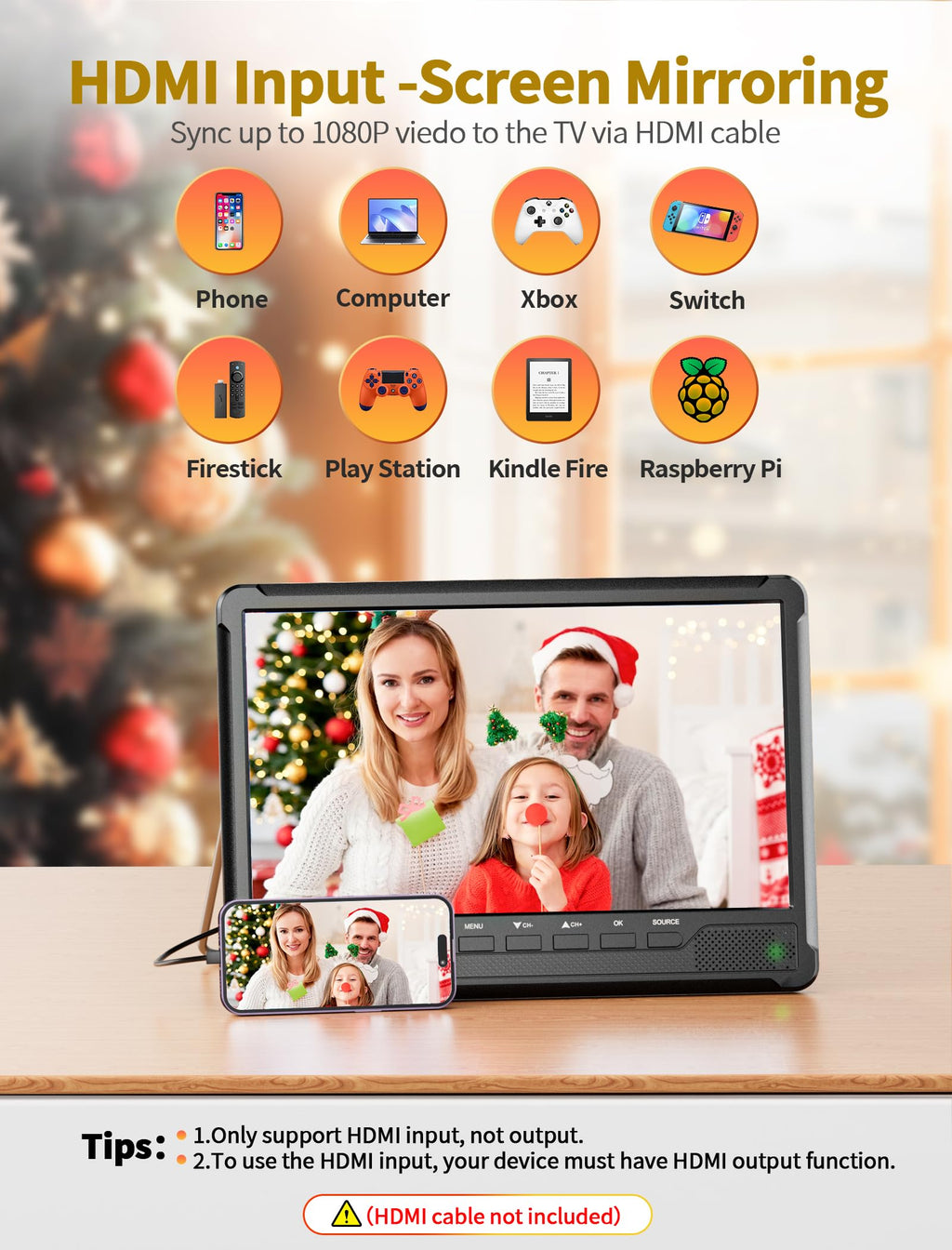 10.7" IPS Flat Screen TV U282