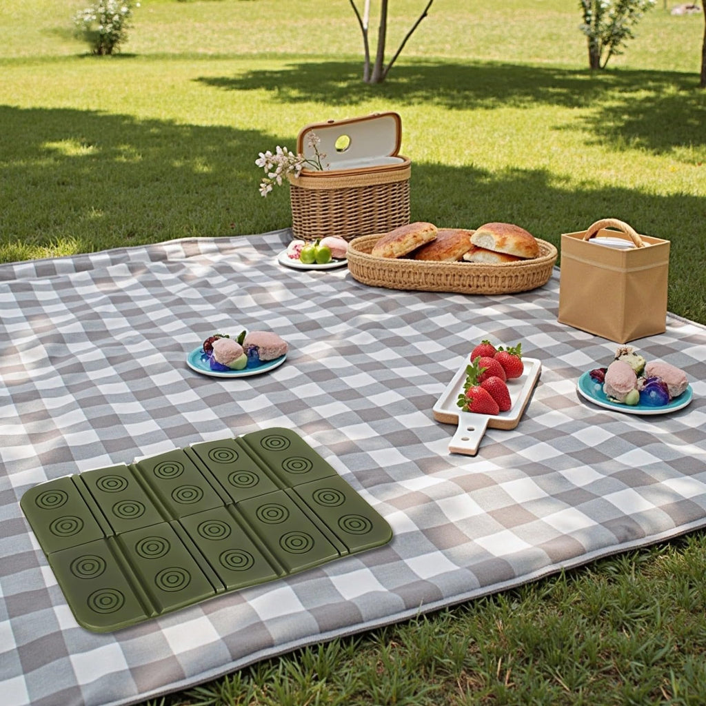 2 Pcs Waterproof Foam Camping Mat and Seat Cushion Q383091