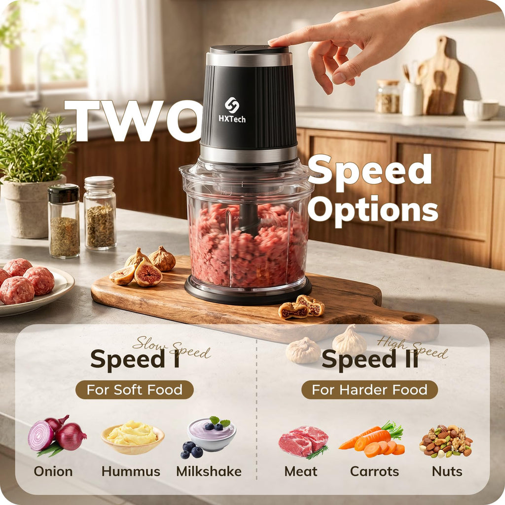 4 Cup 2-Speed Electric Food Processor Set with 2 Bowls Q79778