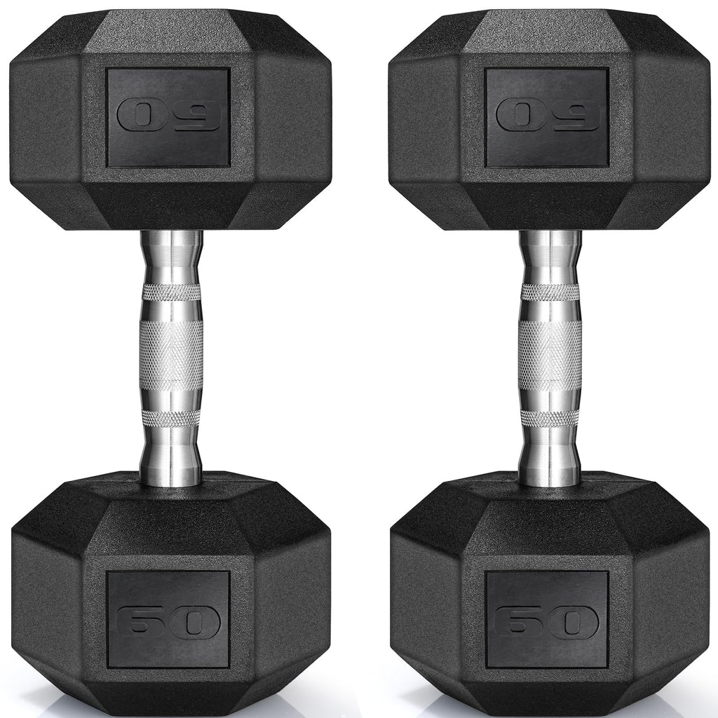 Rubber Coated Hex Dumbbell Set of 2 O508