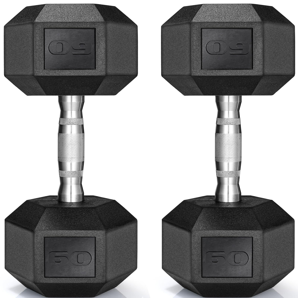 Rubber Coated Hex Dumbbell Set of 2 O508