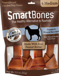 Medium Rawhide-Free Dog Treat with Peanut Butter, 4 Count Y1869
