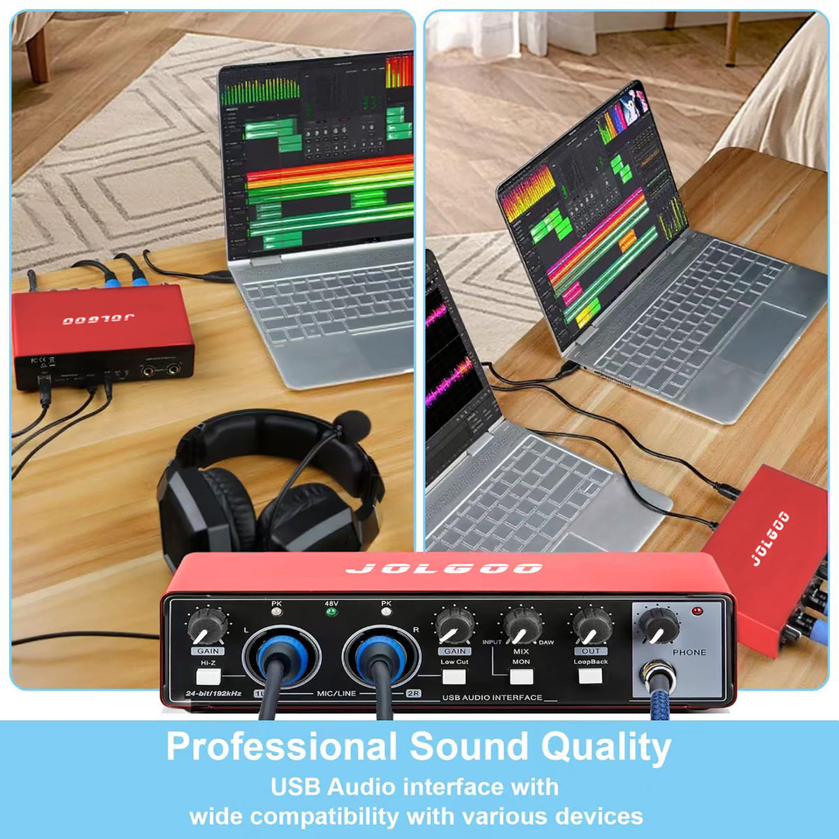 USB Audio Interface, Red 24-Bit/192kHz B54015