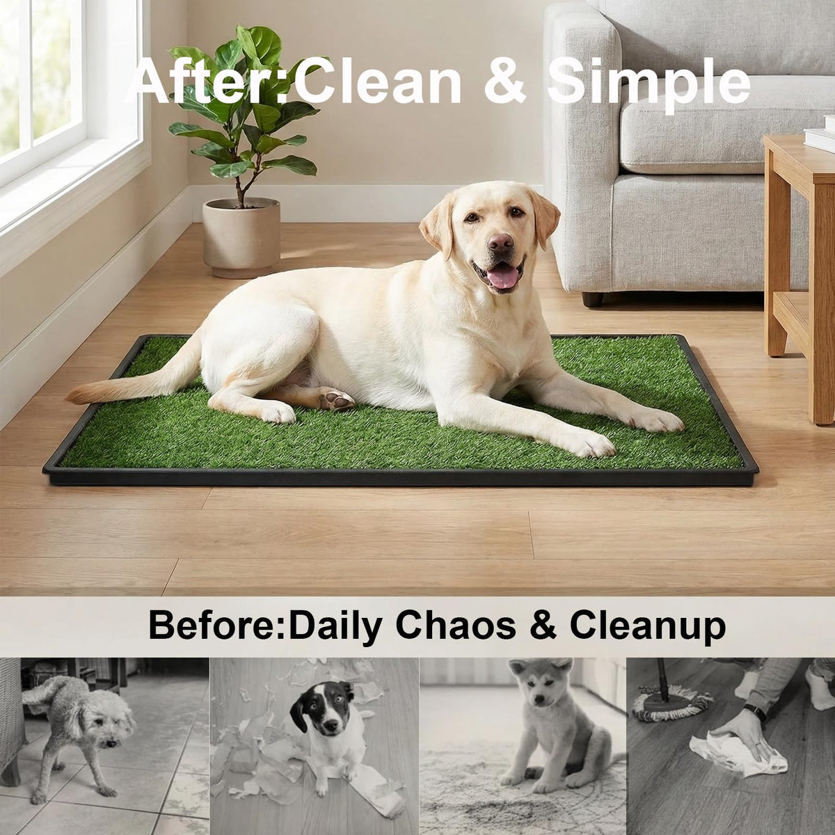 35"x23" Large Dog Grass Pad with Tray P785539