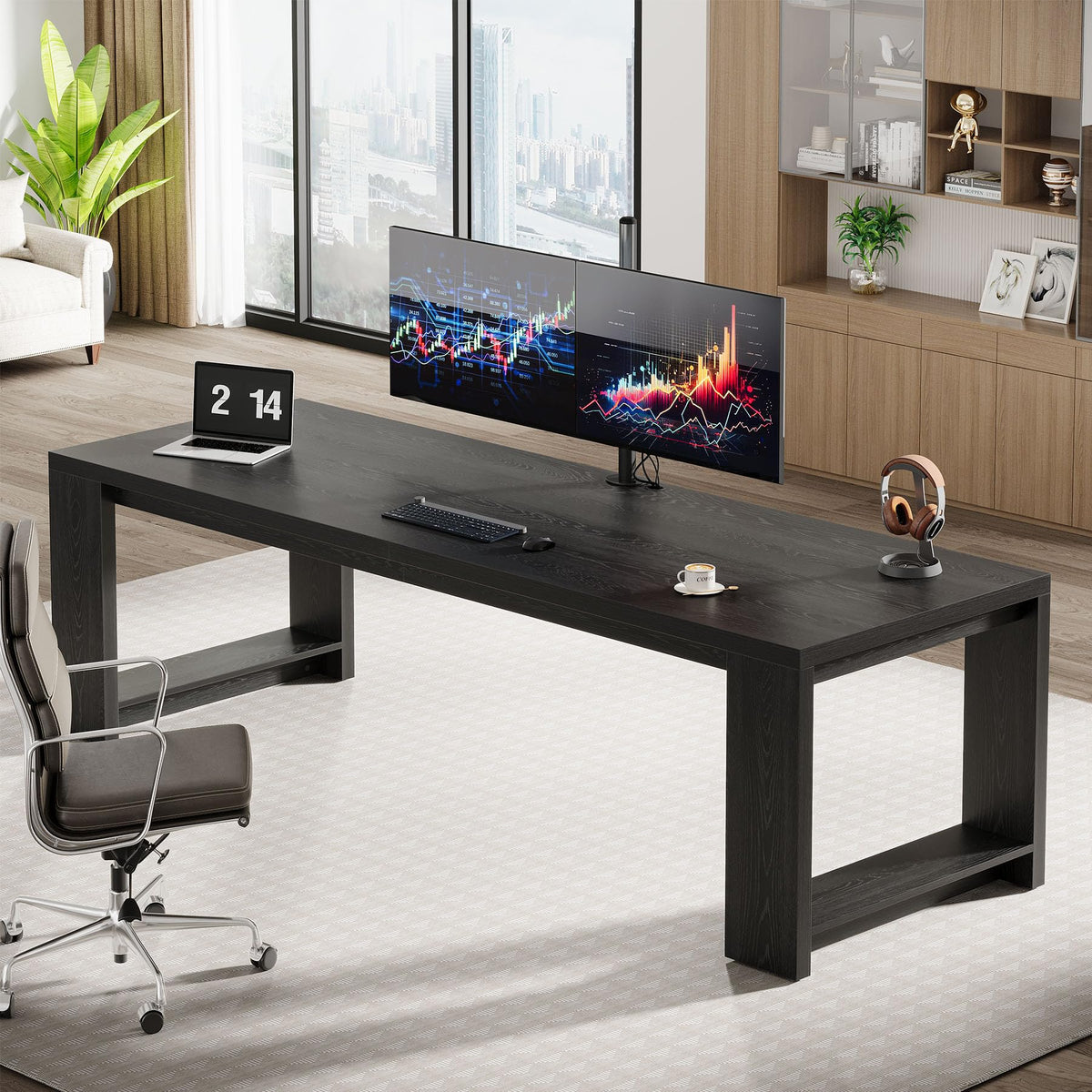 86.6-Inch Two Person Desk Q708363