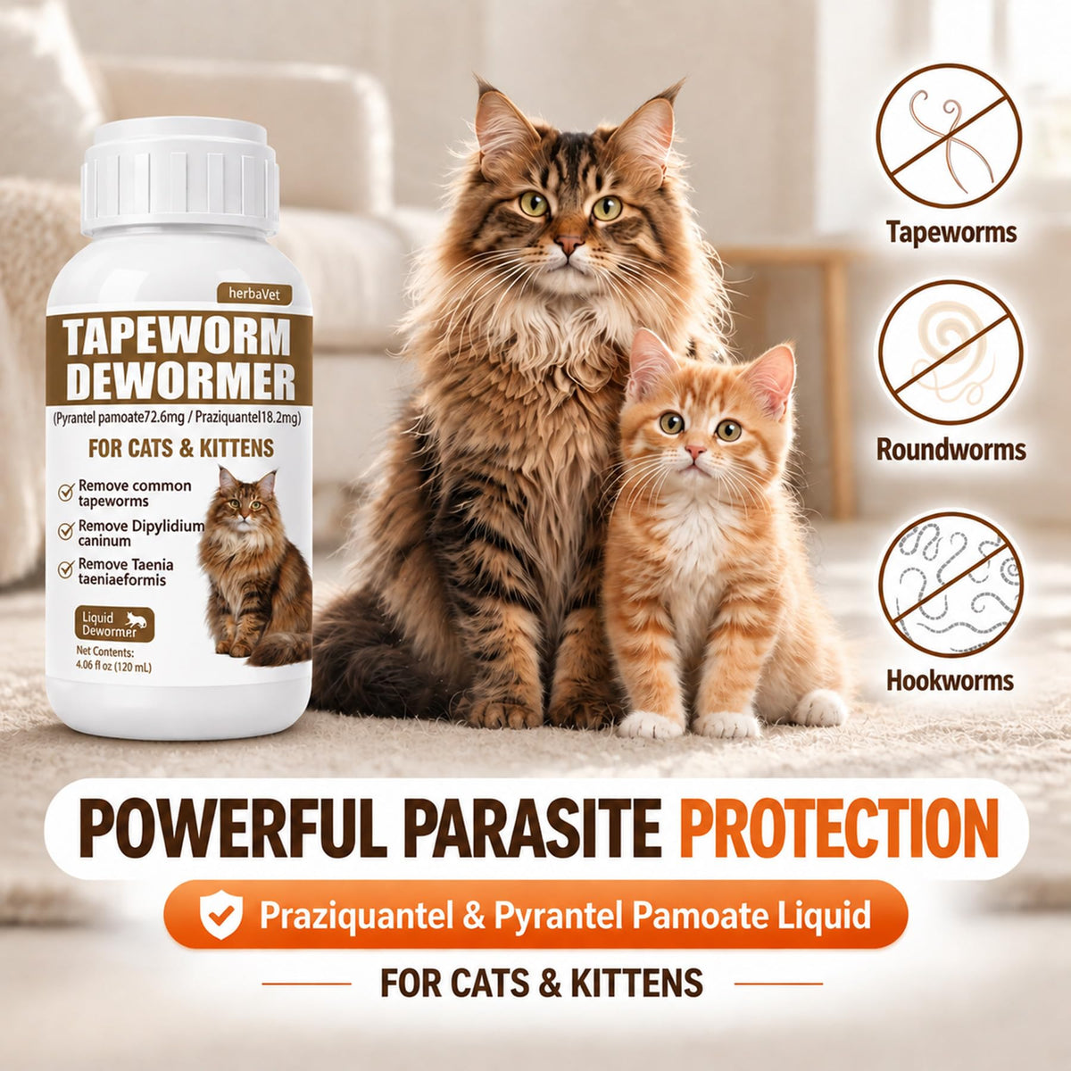 Cat Dewormer for Cats & Kittens M82677