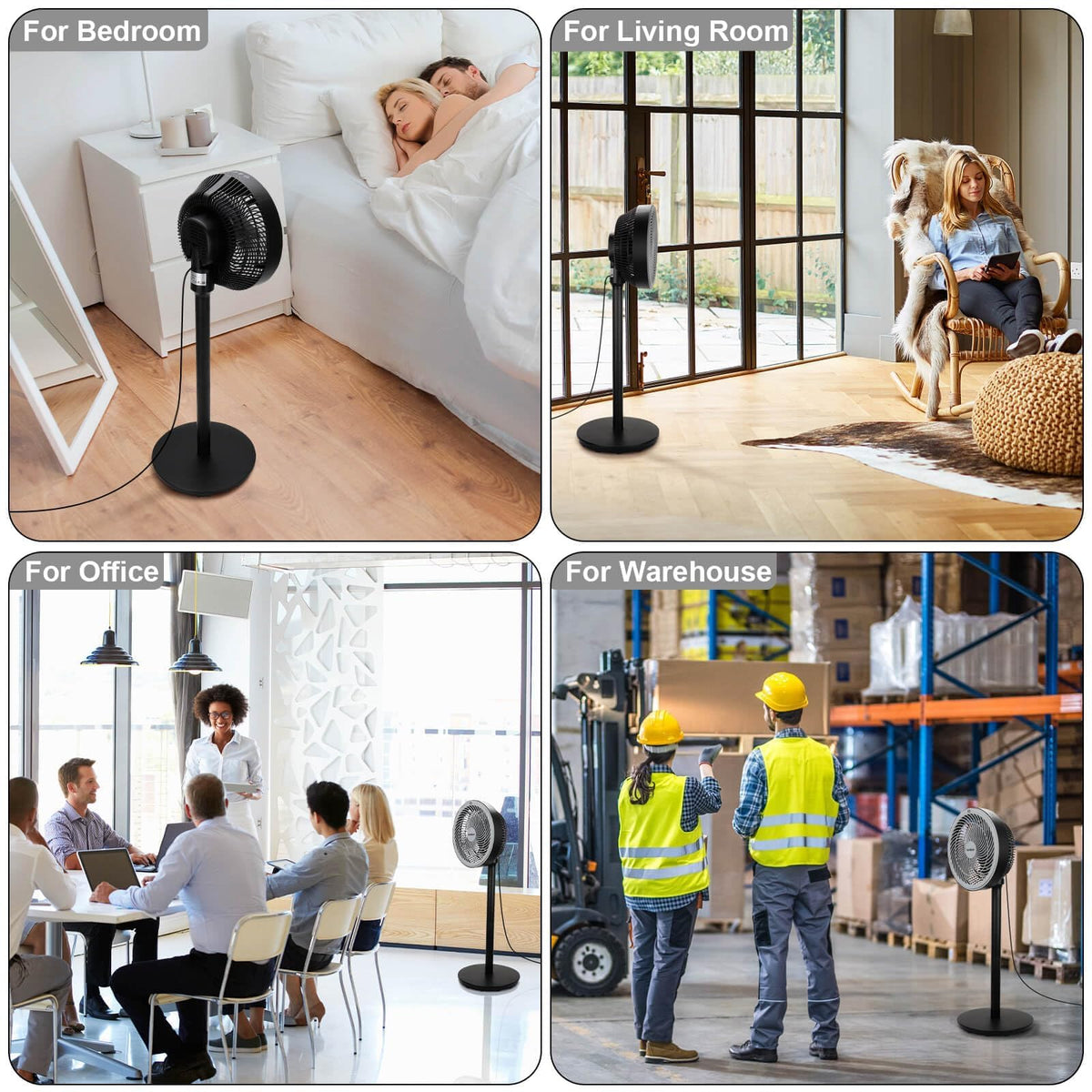Oscillating Pedestal Fan with Remote Control W497