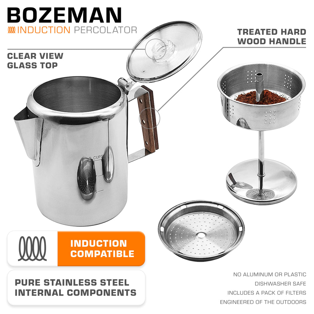 Induction Coffee Percolator 9 Cup Q8915