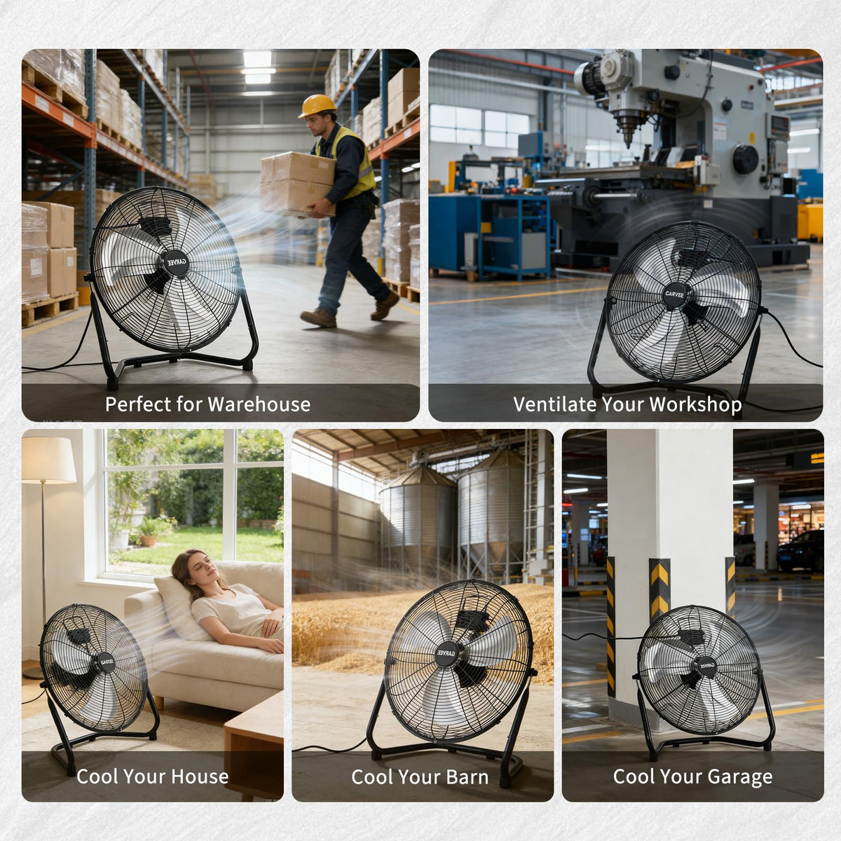 20 Inch 3 Speed High Velocity Floor Fan R578548