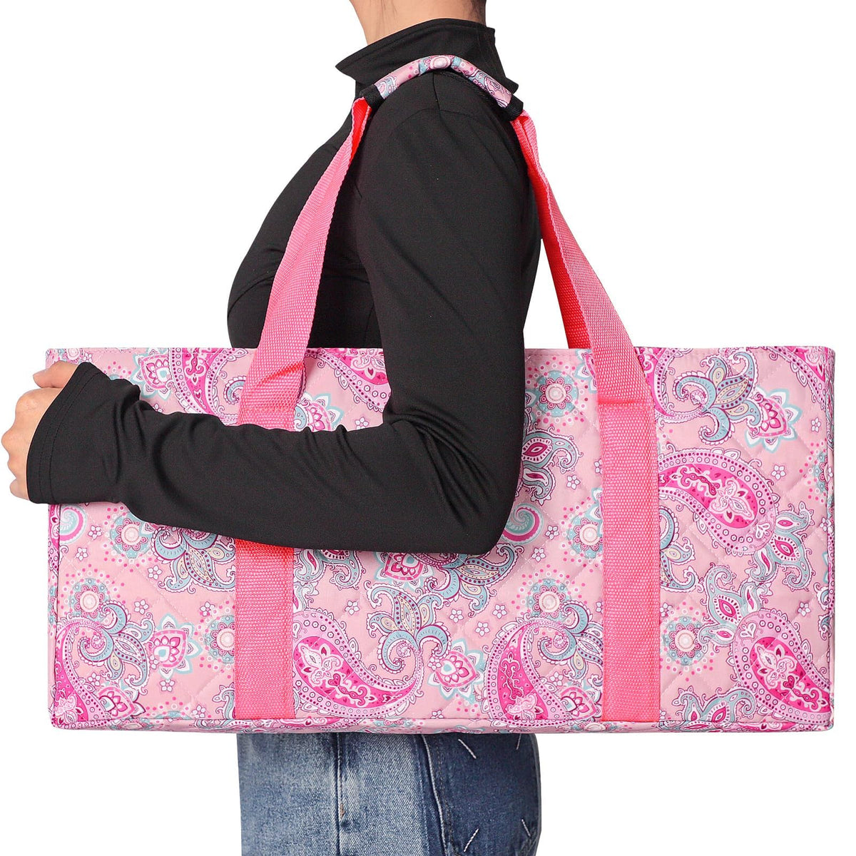 American Mahjong Game Set, 166 Pink Tiles, 4 All-in-One Color Rack/Pushers & Drawstring Bag E694