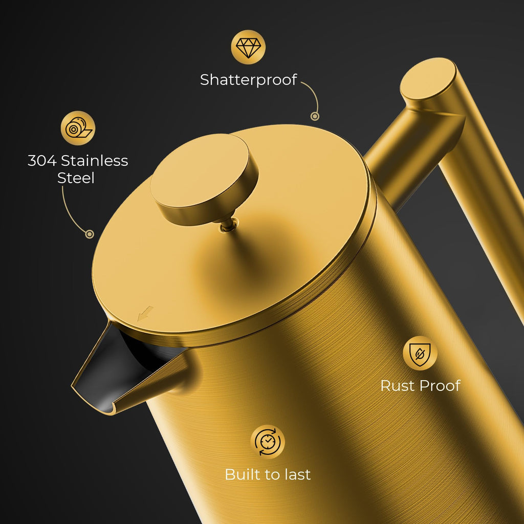 Stainless Steel Double Wall Insulated French Press 34 Oz P599188