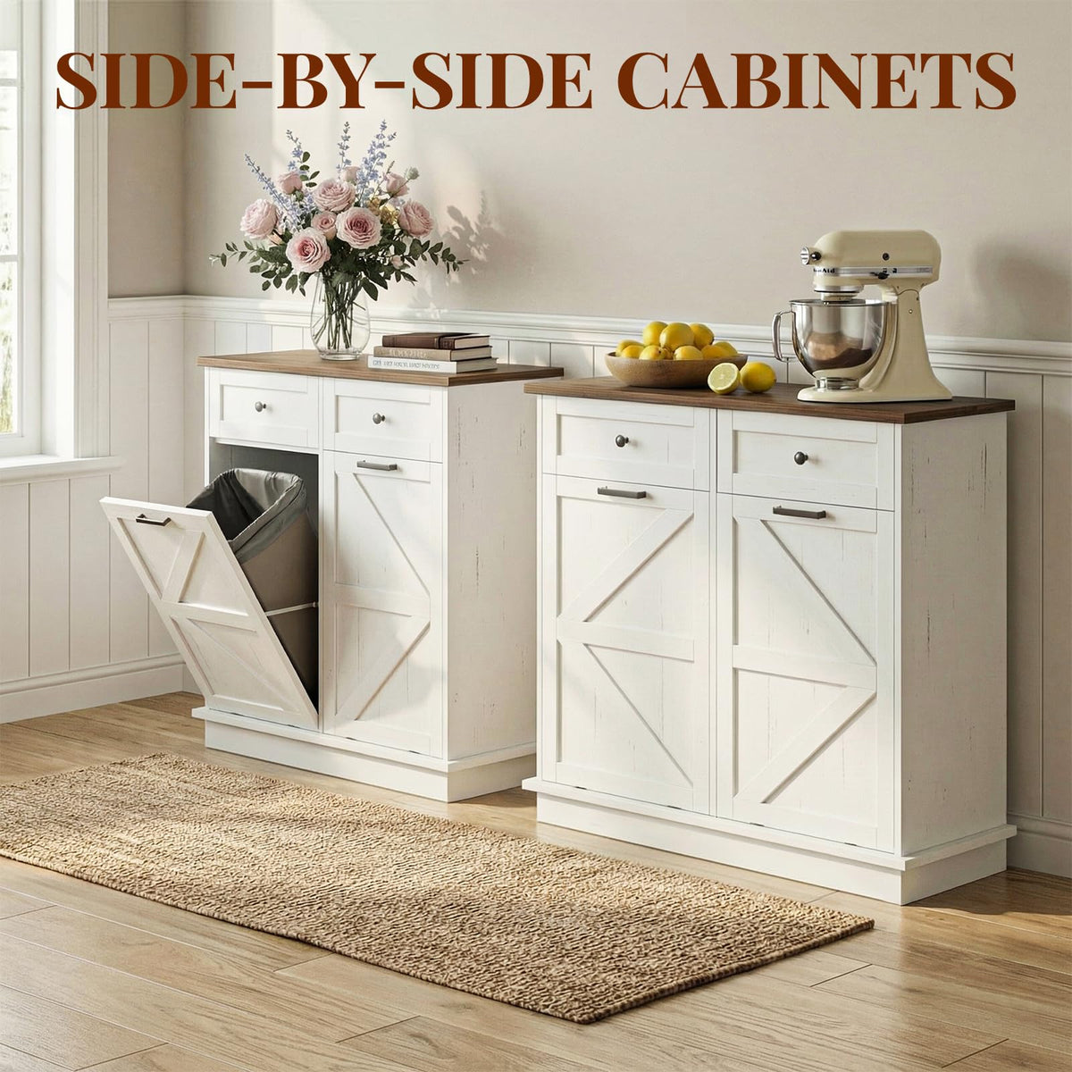 Double 10-Gal Tilt Out Trash Cabinet H271681