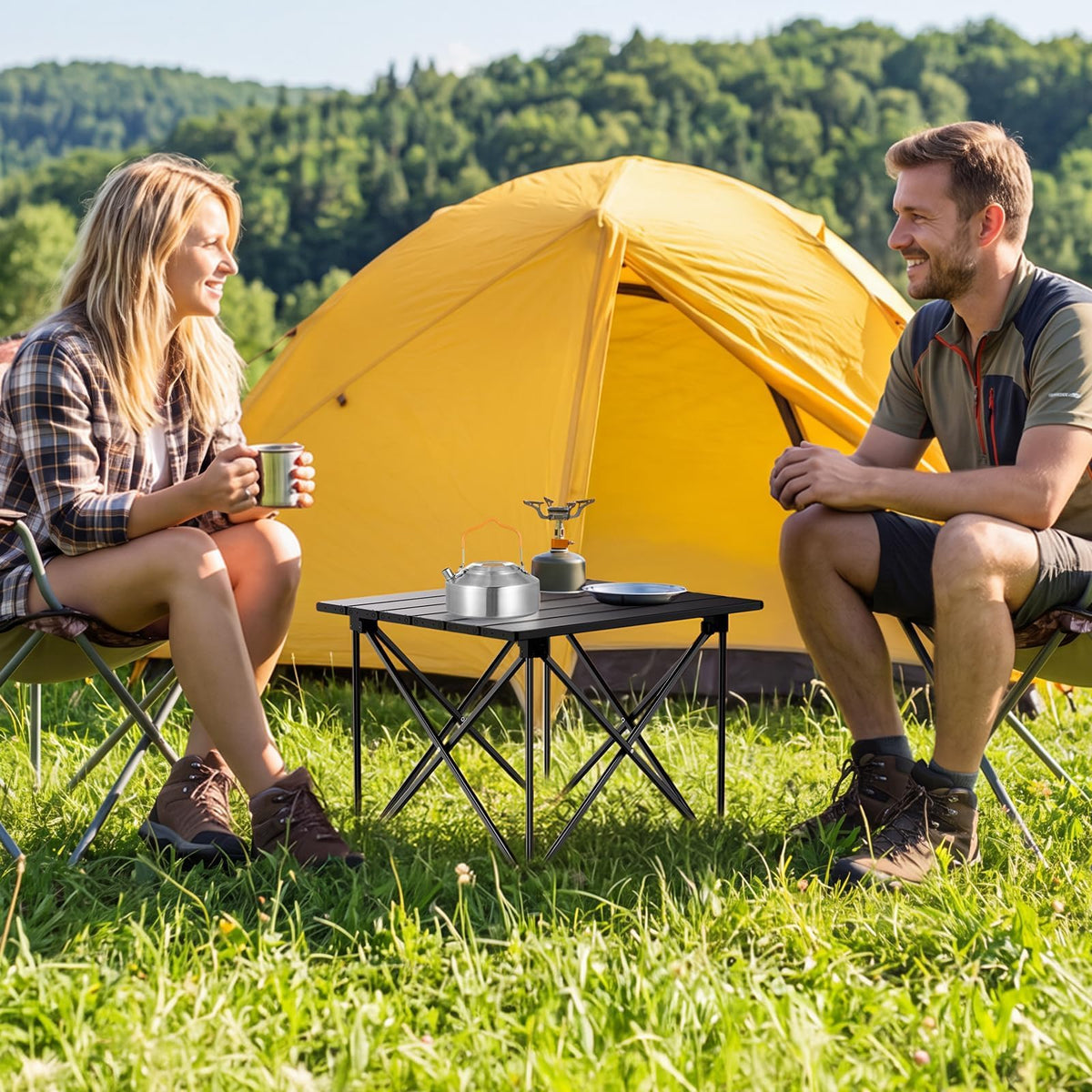Small Ultralight Aluminum Folding Camping Table I437755