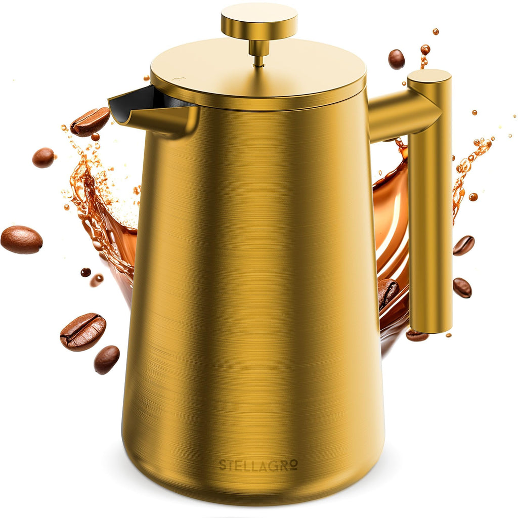 Stainless Steel Double Wall Insulated French Press 34 Oz P599188